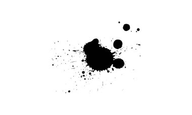 siyah suluboya fırça yere sıçradı sanatsal resim