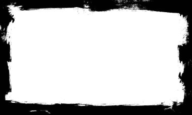 siyah mürekkep fırçası boş çerçeve çerçeve resimleri sanatsal grafik ögesi boyuyor