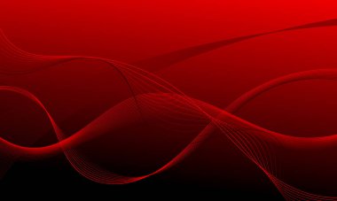 kırmızı iş hatları yumuşak gradyan soyut arkaplanda eğriler sallıyor