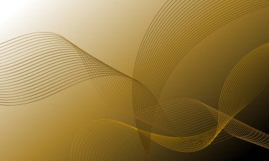 Altın sarısı düz çizgiler yumuşak eğimli soyut arkaplan eğrileri sallıyor