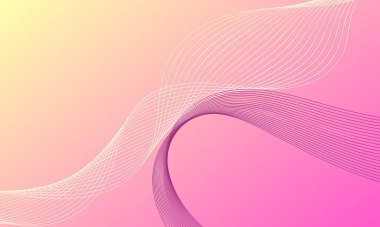 Sarı mor mor çizgiler yumuşak eğimli soyut arkaplan eğrileri sallıyor