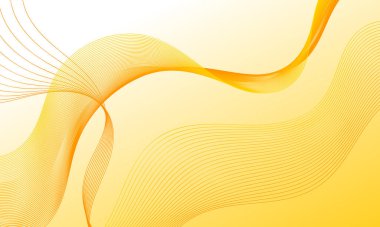 Sarı turuncu çizgiler yumuşak eğimli soyut arkaplan eğrileri sallıyor