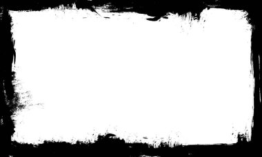 siyah mürekkep fırçası boş alan çerçeve çerçeve resim sanatsal grafik ögesi boyuyor