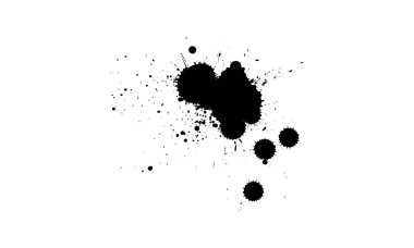 siyah mürekkep fırçası damla sıçrama sanatsal grunge grafik element