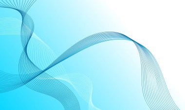 Mavi turkuaz düz çizgiler yumuşak eğimli soyut arkaplan eğrileri sallıyor