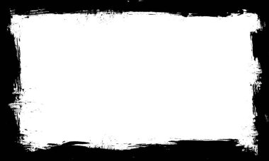 siyah mürekkep fırçası boş çerçeve çerçeve resim sanatsal grunge grafik ögesi boyuyor