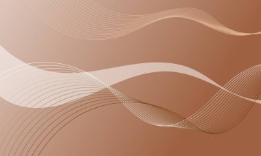 kahverengi altın çizgiler yumuşak eğimli soyut arkaplan eğrileri sallıyor