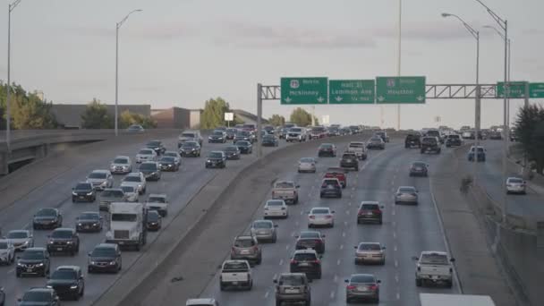 Dallas Teksas Abd Trafikte Trafik Saati Arabaları — Stok video