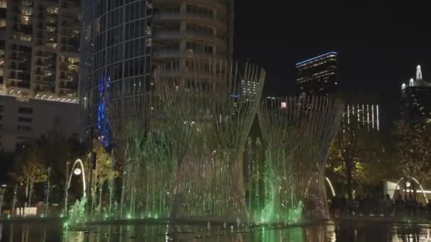 Klyde Warren Park Water Fountain Splash Pad Dallas Texas Verenigde — Stockvideo
