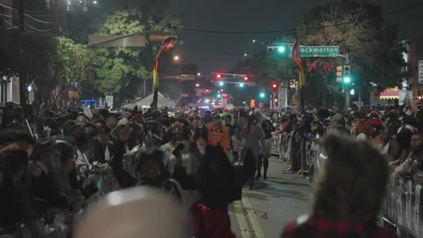 Dallas Texas Amerika Serikat Oktober 2022 Halloween Block Party People — Stok Video