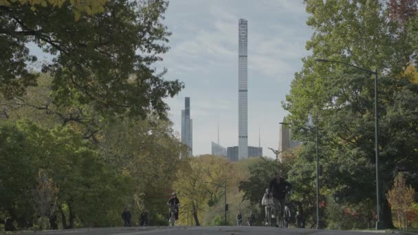 111 West 57Th Street Steinway Tower Desde Central Park Manhattan — Vídeo de Stock