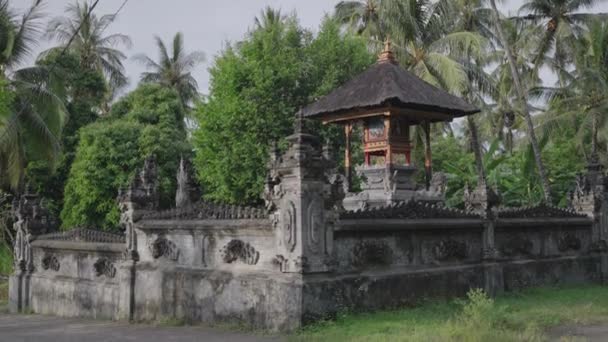Bali Piękna Świątynia Przed Pura Puseh Les Penuktukan Buleleng — Wideo stockowe