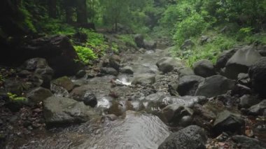 Les Waterfall (Yeh Mempeh veya Uçan Şelaleler) Tejakula Köyü, Buleleng, Bali - Yağmur Ormanıyla çevrili Gözlerden ırak Şelale, Yeşil Tropikal Bitkilerle çevrili Kayalıklar