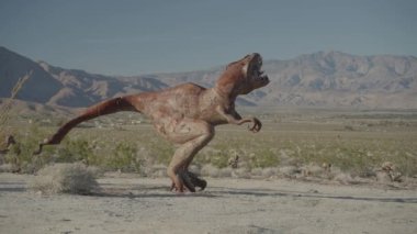 Borrego Springs, Kaliforniya, ABD - CIRCA 2022: Galleta Çölü 'nde Dünyaca ünlü Gökyüzü Sanatı Metal Heykelleri