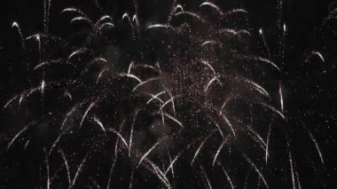 4K Havai fişekler Yavaş Harekette Görüntülenir. Gerçek Destansı Renkli Havai fişekler Yeni Yıl, Noel, 4 Temmuz, Festival, Yıldönümü, Kutlama, Parti, Doğum Günü, Düğün, Konfeti, Diwali.