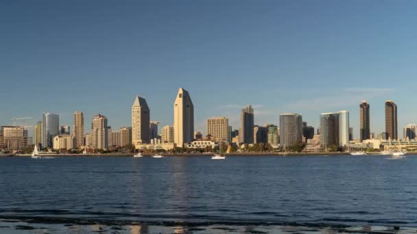 San Diego Skyline Partir Centennial Park Sunset Time Lapse — Vídeo de Stock