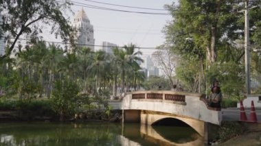 Bangkok, Thailand - People Exercise Morning Running Jogging at Lumphini Lumpini Lumpinee Park Healthy Lifestyle Slow Motion