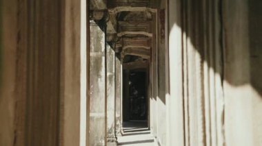 Hallway in Angkor Wat Siem Reap Cambodia Shadow and Light