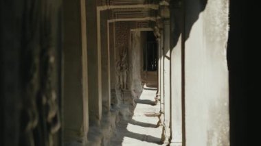 Hallway in Angkor Wat Siem Reap Cambodia Shadow and Light