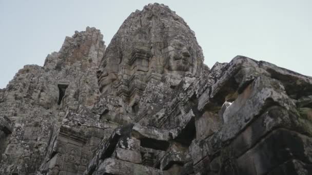 Bayon Decorated Khmer Empire Temple Buddhism Angkor Siem Reap Cambodia — Αρχείο Βίντεο