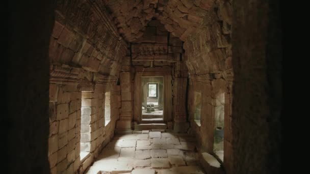 Preah Khan Temple Complex Angkor Archaeological Park Ancient Khmer Empire — Video Stock