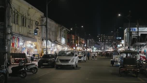 Pub Street Old Market Siem Reap Cambodia Lively Bustling Crowd — Videoclip de stoc