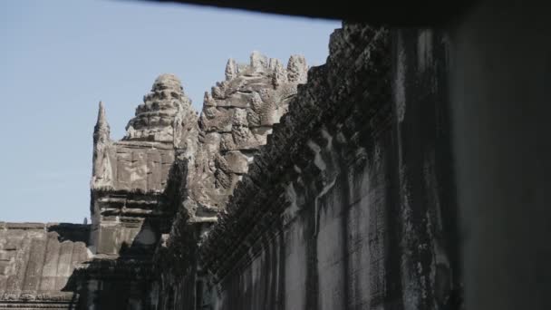 Angkor Wat Siem Reap Cambodia Exterior Highest Temple View Point — Video Stock