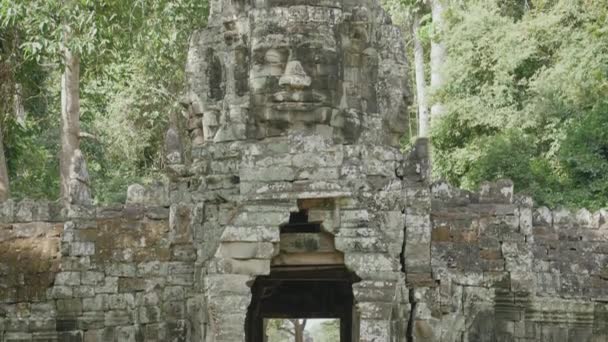 Banteay Kdei East Gate Buddhist Temple Angkor Cambodia — Stock Video