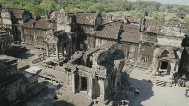Angkor Wat Siem Reap Cambodia Exterior Highest Temple View Point — Vídeo de Stock