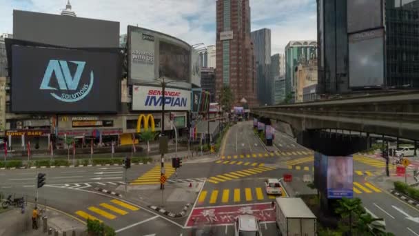 Kuala Lumpur Malezya Zaman Hatalı Bukit Bintang Geçişi Yayalara Scramble — Stok video