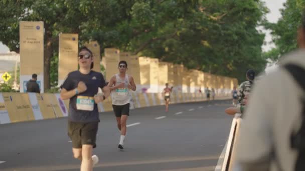 Bali Indonesia August 2023 Photographers Capturing Photos Thousands Runners Participate — Stock Video