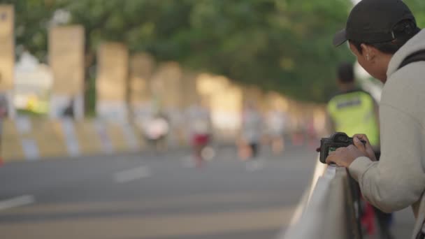 Bali Indonesia Agosto 2023 Migliaia Corridori Partecipano Alla Maratona Bali — Video Stock