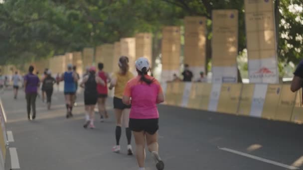 Bali Indonésia Agosto 2023 Milhares Corredores Participam Maratona Bali Run — Vídeo de Stock