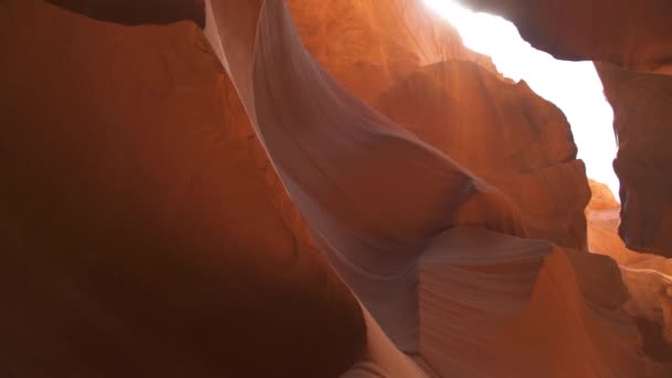 Antelope Canyon Background Impresionantes Formaciones Rocosas Página Arizona Creando Laberinto — Vídeos de Stock