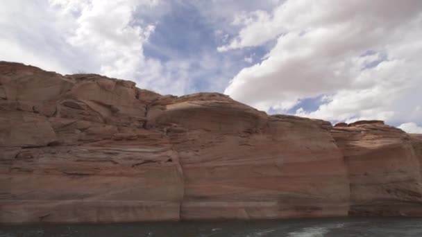 Lake Powell Antelope Canyon Scenic Boat Tour Durch Wasserwege Die — Stockvideo