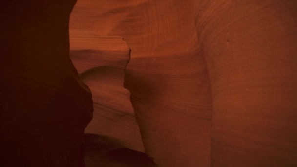 Antelope Canyon Background Impressionanti Formazioni Rocciose Pagina Arizona Creazione Labirinti — Video Stock
