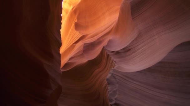 Антилоп Каньйон Тла Вражаючі Скельні Утворення Сторінці Арізона Створення Лабіринту — стокове відео