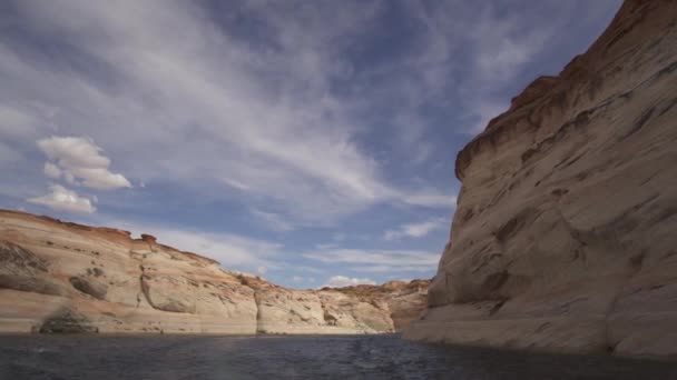 Lake Powell Antelope Canyon Scenic Boat Tour Keresztül Vízi Utak — Stock videók