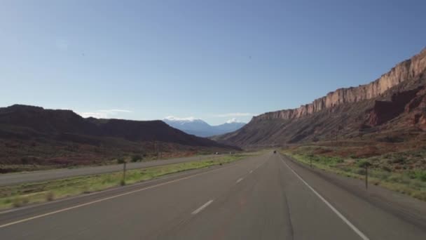 Gündüz Vakti Moab Utah Güzel Destansı Sahne Sürücüsü — Stok video