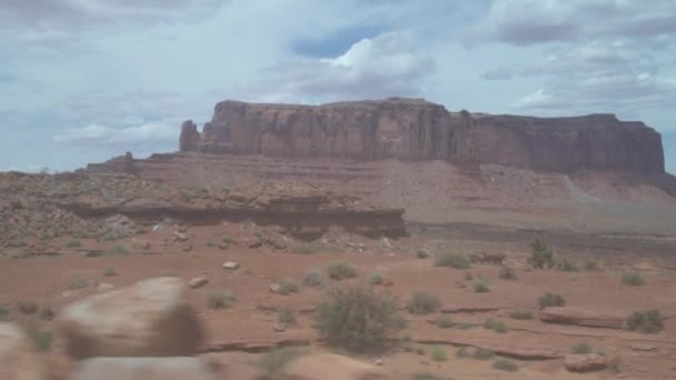 Monument Valley Wieżowiec Piaskowiec Buttes Plemieniu Navajo Arizonie Granica Utah — Wideo stockowe