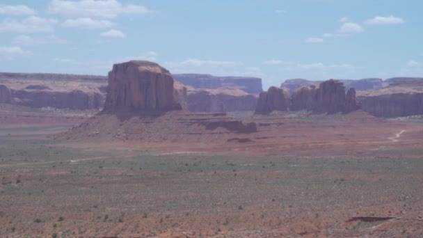 Monument Valley Wieżowiec Piaskowiec Buttes Plemieniu Navajo Arizonie Granica Utah — Wideo stockowe
