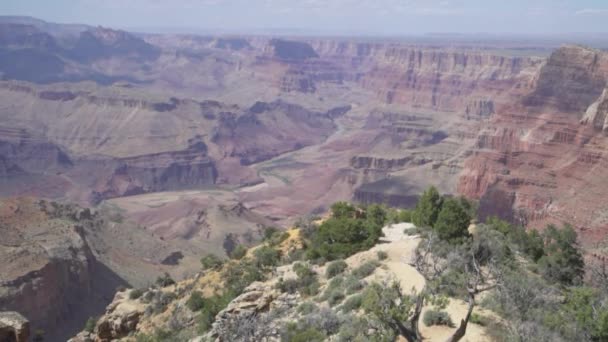 Arizona Büyük Kanyon Ulusal Parkı Katmanlı Kızıl Kaya Şeritleri Milyonlarca — Stok video