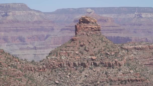 Grand Canyon Nationalpark Arizona Mit Seinen Geschichteten Roten Felsbändern Die — Stockvideo