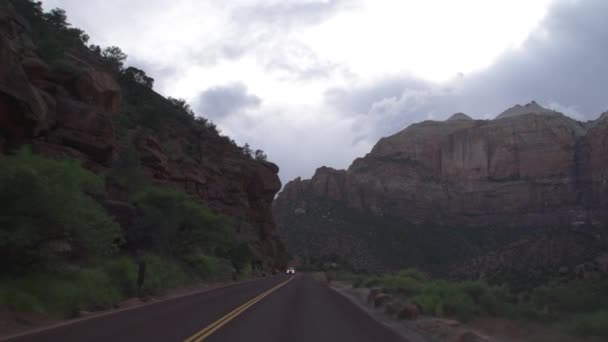 Conducción Escénica Parque Nacional Zion Suroeste Utah — Vídeos de Stock