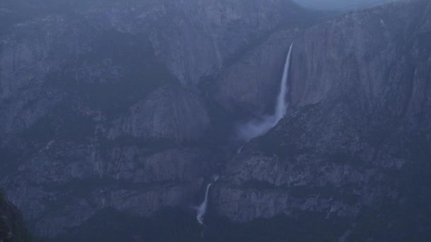 Glacier Point Overlook Výhledem Yosemitské Údolí Half Dome Vysokou Sierru — Stock video