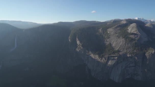 Glaciar Point Vista Con Vista Valle Yosemite Half Dome Sierra — Vídeos de Stock