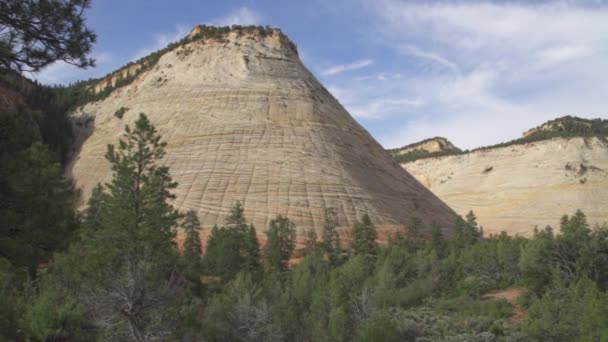 Checkerboard Mesa Una Elevación Icónica Navajo Arenisca Parque Nacional Zion — Vídeos de Stock