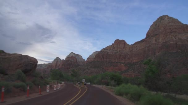 Scenic Driving Zion National Park Southwest Utah Stany Zjednoczone Ameryki — Wideo stockowe