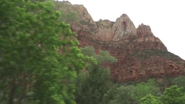 Utah Güneybatısındaki Zion Ulusal Parkı Patrikler Mahkemesi — Stok video