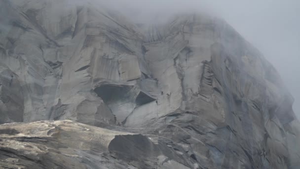 Capitan Nejznámější Vertikální Skalní Formace Národním Parku Yosemite — Stock video